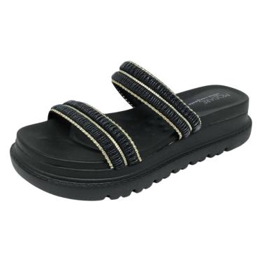 Imagem de Chinelo Feminino Flatform Estilo Brilho Dia a Dia Modare