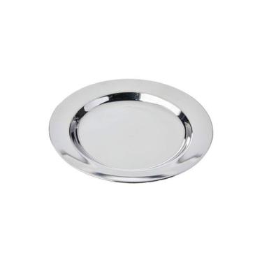 Imagem de Prato Fundo Aço Inox Buffet Escola Restaurante Bar 22cm - YANGZI