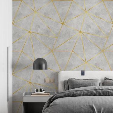 Imagem de Kit 9 Rolos Papel De Parede Adesivo Zara Cimento 3,0M