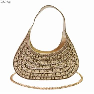 Imagem de Bolsa Festa Clutch Social Strass Brilho / Noite / Casamento / Balada A