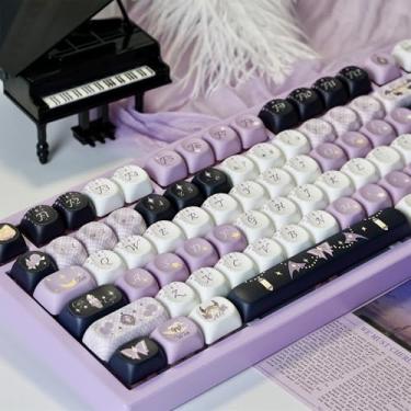 Imagem de ZMX Teclas Personalizadas Para Teclado, Com Tema De Halloween, Perfil Moa, Sublimação Tinta Pbt, Conjunto 129 Em Tamanho Real Interruptores Cherry Gateron Mx, Jogos Mecânicos Diy (Bruxa Roxa)