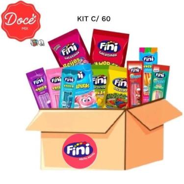 Imagem de Kit 24 a 60 Pacotes Bala Fini Sabores Variados - oem, Kit c/60