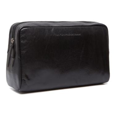 Imagem de Bolsa de higiene pessoal da marca Chesterfield MARINA | Feita de couro | Estojo grande de cosméticos para homens e mulheres para viagens, Preto, Large, Bolsa de higiene pessoal