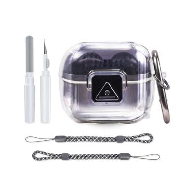 Imagem de AOYYUBK Capa para Galaxy Buds 3 Pro com clipe de bloqueio seguro (transparente)