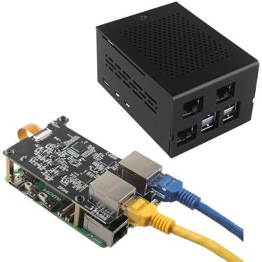 Imagem de ZDE Placa de expansão ZP595 PCIe para porta Ethernet dupla 2,5 G com capa de alumínio ZC506 para Raspberry Pi 5 2GB 4GB 8GB 16GB
