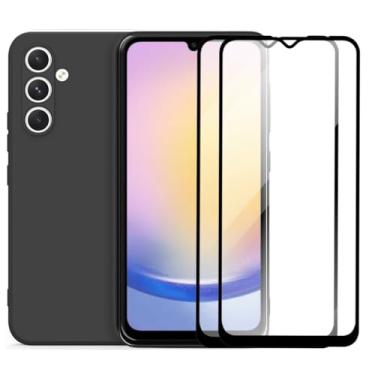 Imagem de Kit Capa Capinha Aveludada e 2 Películas de Vidro 3D Compatível Samsung Galaxy A25 - SMART E CASE
