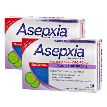 Imagem de Sabonete Asepxia Suavizante Ação Reequilibrante 80g | Kit com duas unidades