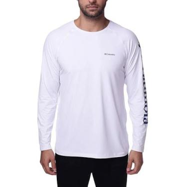 Imagem de Camiseta Columbia Aurora Manga Longa Masculina -Branco P
