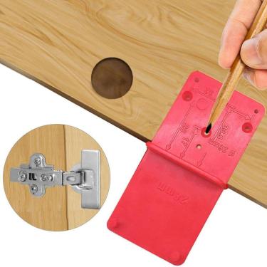 Imagem de Gabarito Guia Para Furação Dobradiças Caneco 35Mm E 26Mm