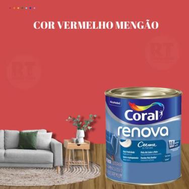 Imagem de Tinta de Parede Acrílica Cor Vermelho Coral Renova 800ml Premium Antim