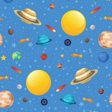 Imagem de Papel de Parede Espaço Sistema Solar 2,70x0,57m - Quartinhos