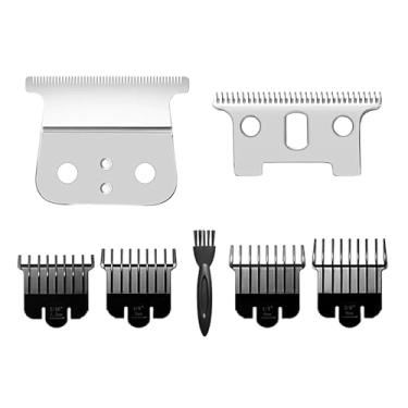 Imagem de 1 peça de lâminas de substituição compatível com Andis #04710 e Andis #04521 aparador de cabelo compatível com Andis T Outliner & GTX Trimmer (lâmina T de aço inoxidável + lâmina de aço prateado)
