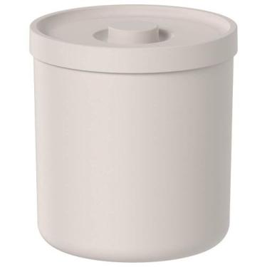 Imagem de Lixeira para Banheiro e Cozinha com Tampa Bold Bege 6L - Ou