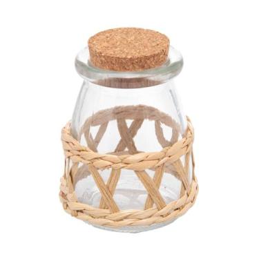 Imagem de Porta Mantimento de Vidro com Fibra Natural e Tampa Rolha 250ml - Wolf