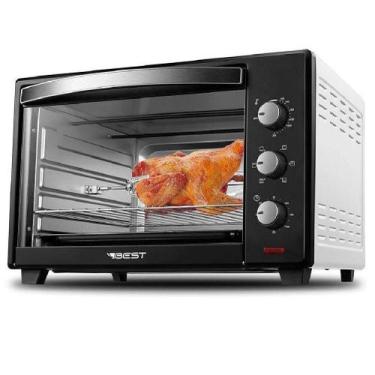 Imagem de Forno Elétrico Best 60 Litros Plus Com Espeto Giratório Preto/Branco 1