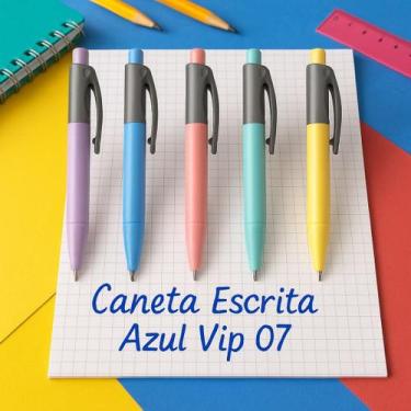 Imagem de Kit 2 Canetas Compactor 07 Vip Ponta M Carga Azul  Cores Sortidas ou I