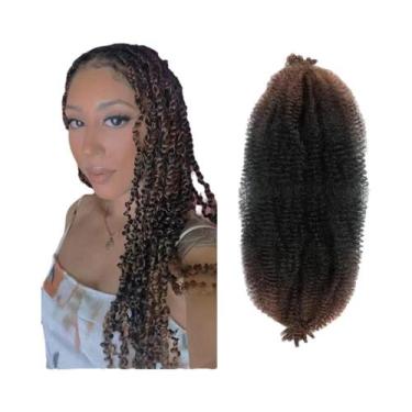 Imagem de Cabelo Sintético Trançado Afro Kinky Marley Pré-Separado De 18 Polegad