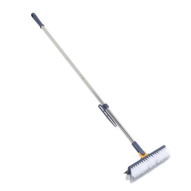 Imagem de ZAWELIYO Escova de Esfregar para Piso 2 Em 1, Escova de Rejunte de Cabo Longo Com Cabeça Giratória de 180 Graus e Cerdas Duras, para Limpar Azulejos de Cozinha de Banheiro (Azul)