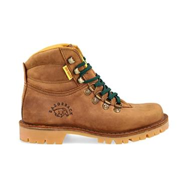 Imagem de Jim Green Bota masculina Razorback com cadarço, resistente à água, couro de flor integral para trabalho ou caminhada, Fudge, 9.5