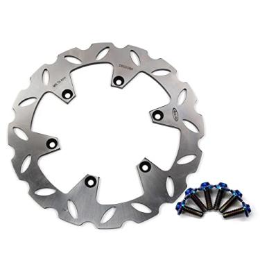 Imagem de Arashi Rotor de disco de freio traseiro com parafusos de montagem para Suzuki RM125X 99-00, RM125 00-08, RM250 00-05, DRZ400SM DR-Z400SM 2005-2021, acessórios de motocicleta prata