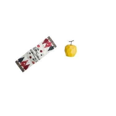 Imagem de Fenteer Decoração de Mesa Festiva de Inverno, Escultura de Frutas de Porcelana, Ornamento, Toalha de Mesa de Café para Feriados, Estátua de Armário de Fazenda