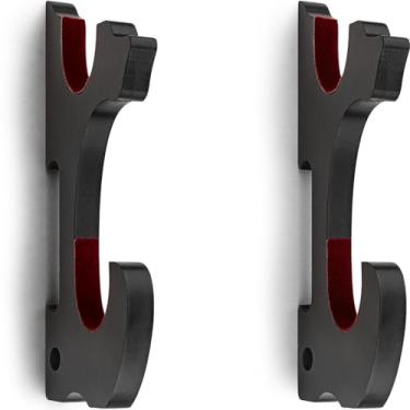 Imagem de Ekkhysis Suporte de espada, suporte de parede, gancho acolchoado de veludo de 2 camadas, suporte de Katana, cabide de exibição ajustável para espada Samurai Tanto Rapier Sabre de Luz Cosplay Lâmina