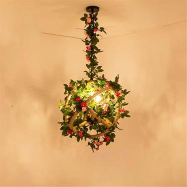 Imagem de Candelabro retrô americano LED Estilo industrial Criatividade Corda de cânhamo Música Restaurante Bar Cafeteria Leite Chá Loja Roupas Plantas Verdes Decoração Pingente Luz (M 3 luzes)