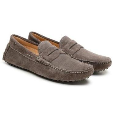 Imagem de Mocassim Couro Camurça Jacometti Solado Drive Forro Couro Masculino-Masculino