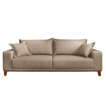 Imagem de Sofá Fixo Argos 3 Lugares Luxo 2,40 M Castellar Móbile Linho Bege