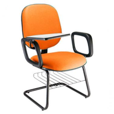 Imagem de Cadeira Universitária Com Prancheta Para Escolas Linha Uno Laranja