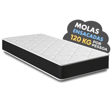 Imagem de Colchão Solteiro Molas Ensacadas Pergola Europillow 88x188x23cm