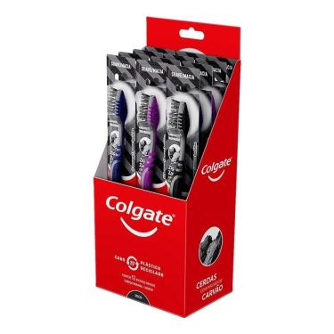 Imagem de Escova Colgate Infusão De Carvão Zig Zag - Embalagem com 12 Unidades