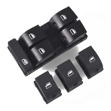 Imagem de Botão de controle do vidro elétrico, interruptor de janela, painel de janelas, interruptor de alavanca para A4 B6 B7, interruptores de janela Master Electric Power 8ED 959 851 8E0 959 851(C)