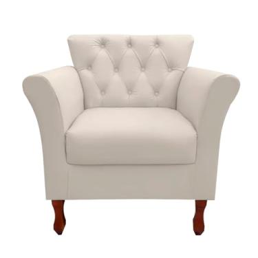 Imagem de Poltrona Decorativa Moderna Para Sala Quarto e Escritório Viena cor:Suede Bege Claro