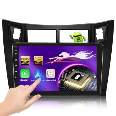 Imagem de Estéreo automotivo Android para Toyota Yaris 2006-2011 com Qualcomm 8-core 4+64G 5G WiFi, tela sensível ao toque de 9 polegadas 1280p rádio veicular sem fio Carplay Android Auto BT5.1 DSP/áudio de