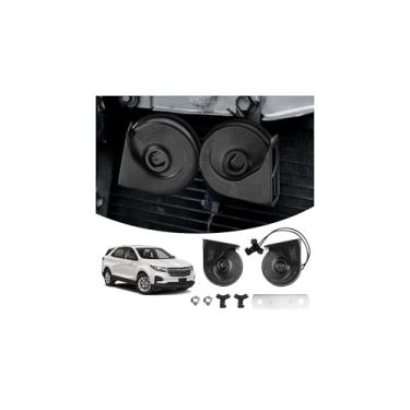 Imagem de Autorder Kit de buzina de carro para Chevy Chevrolet Equinox 2005-2024 acessórios alto baixo tom caracol buzina alta à prova d'água à prova de ferrugem 12V substituição trompete de carro