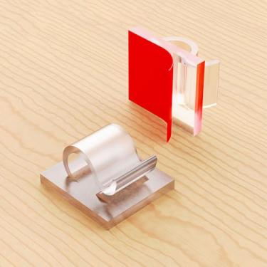 Imagem de 20 clipes autoadesivos para cabos, ganchos de suporte de arame, organizador de cabos, gerenciamento de cabos para embaixo da mesa, parede, carro, escritório, clipes de luz, organizadores de fios