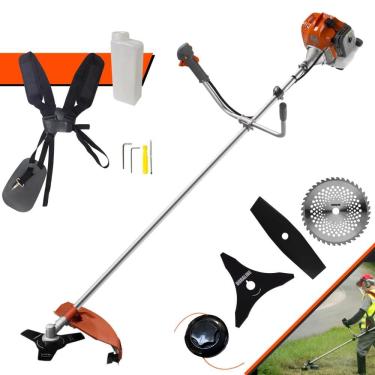 Imagem de Roçadeira Robusta Tekna RL430ACNTK À Gasolina 43cc 1,7HP 4 Opções de Corte Com Lâmina Facão, Lâmina 3 Pontas, Lâmina 40 Dentes e Carretel de Nylon