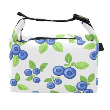 Imagem de STAYTOP Lancheira Fresh Blueberries com fivela de alça, lancheira isolada para meninos e meninas, lancheira térmica para trabalho escolar