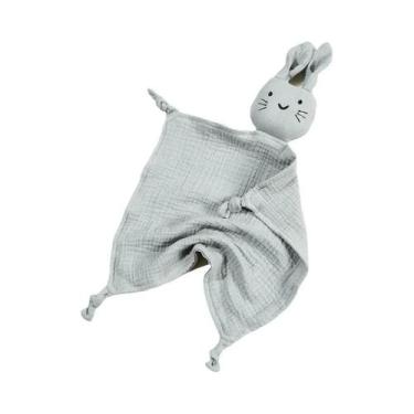 Imagem de Cobertor De Algodão Muslin Em Forma De Coelho Cartoon Para Bebês 30x30