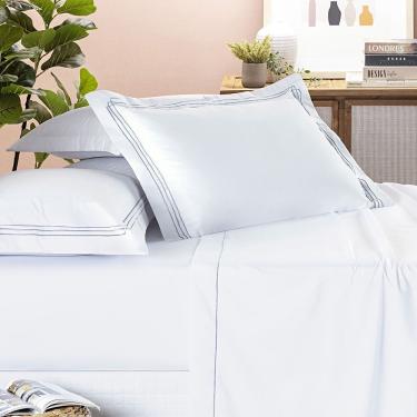 Imagem de Jogo de Cama Trio 400 Fios King 04 Peças 100% Poliéster - Branco