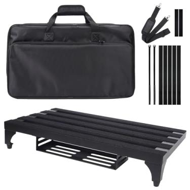 Imagem de SOYAN Pedal de guitarra super leve de 1,5 kg, 56 x 31,8 cm, pedaleira de liga de alumínio com suporte de fonte de alimentação