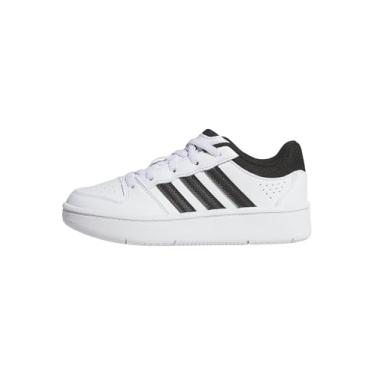 Imagem de adidas Tênis infantil unissex clássico El C, Branco/preto/cinza órbita, 12 Little Kid