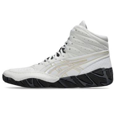 Imagem de ASICS Tênis de luta livre masculino Aggressor 6, Branco/champanhe, 38