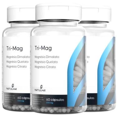 Imagem de Kit 3x Tri-mag (Magnésio Dimalato, Quelato e Citrato) 60 cápsulas - Na