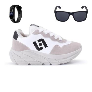 Imagem de Tênis Infantil Masculino Jogger  Casual Camurça + Oculos + Relogio-Masculino