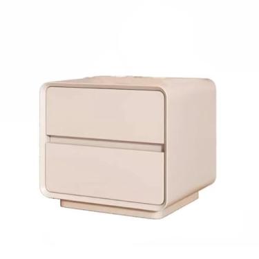 Imagem de Mesa de cabeceira moderna de madeira maciça, pequena, simples, moderna, para quarto, armário doméstico, armário de luxo, prático (grande)