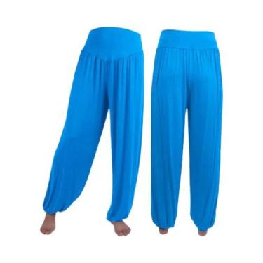 Imagem de Calças De Yoga Harem De Cintura Alta E Largas Para Mulheres, Roupas Pa