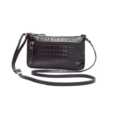 Imagem de Bolsa Feminina Transversal Pequena Leve Compacta Couro Legítimo Madami