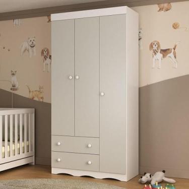 Imagem de Guarda-roupa Infantil 92cm 3 Portas e 2 Gavetas Realeza Multimóveis MP